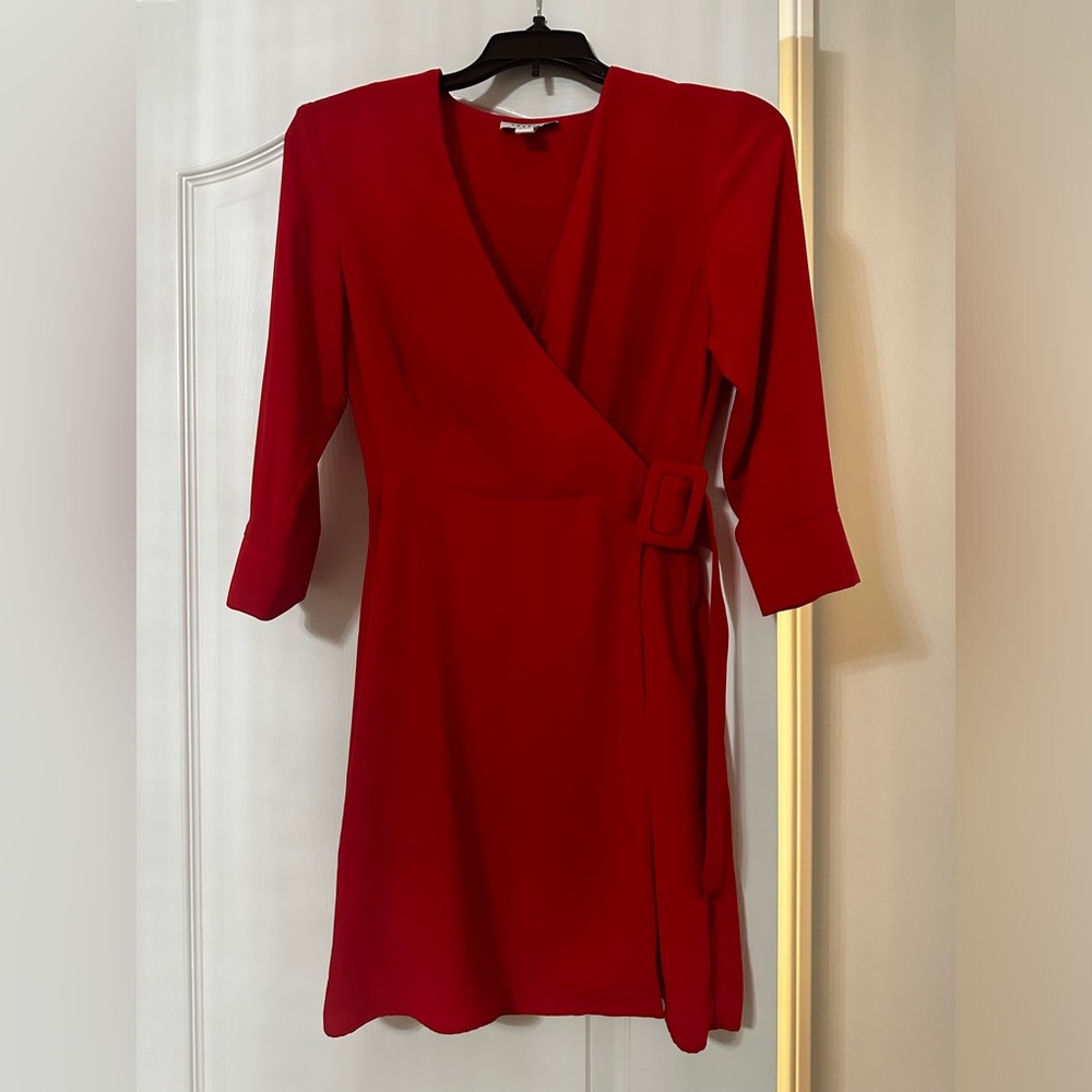 Top shop Red Mini Wrap Dress